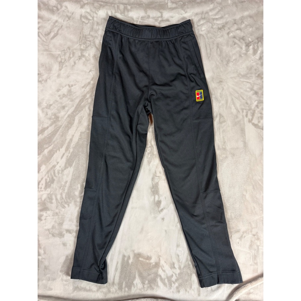 Nike Court Tennis Track Pants Black Ankle Zip XS 0417